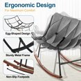 thumbnail image 2 of Outdoor Rocking Chair Patio Lounge Chair, SUREGO Wicker Egg Chair with Cushion, 30° Rocking Angle, Steel Frame & Rattan Fabric, Waterproof Rocker for Porch, Garden, Living Room - Easy Assembly, Gray, 2 of 7
