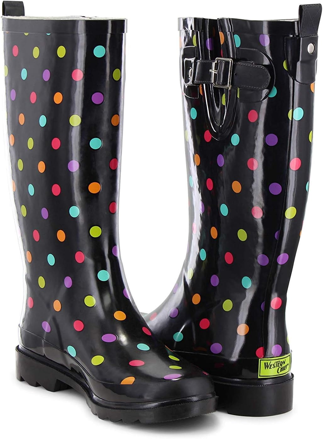 Women's Western Chief Tall Printed Rain Boot Dot City 8 M