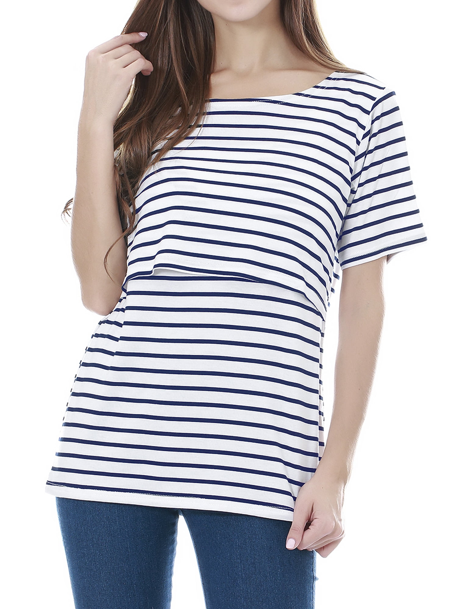 Women's Maternity Nursing Tops Clothes Breastfeeding T-Shirts 3-Pack