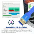 thumbnail image 3 of JSER Ultra Flat Slim USB 3.0 Type-A Male to USB3.0 A Female Cable Extension Blue 5Gbps for Disk SSD Camera Data, 3 of 9