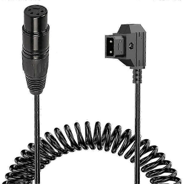 D-Tap Male to Female 4-Pin XLR Cable suitable for Power Supply Battery Adapter suitable for Cameras, Monitors Spring Wire