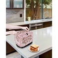 thumbnail image 3 of Pink Orchid Toaster Cover 4 Slice, Large Kitchen Appliance Covers, Spring Floral Flowers Leaves Botanical Toaster Oven Cover with Loop, Bread Machine Cover Polyester Dust Cover Protection, 3 of 4