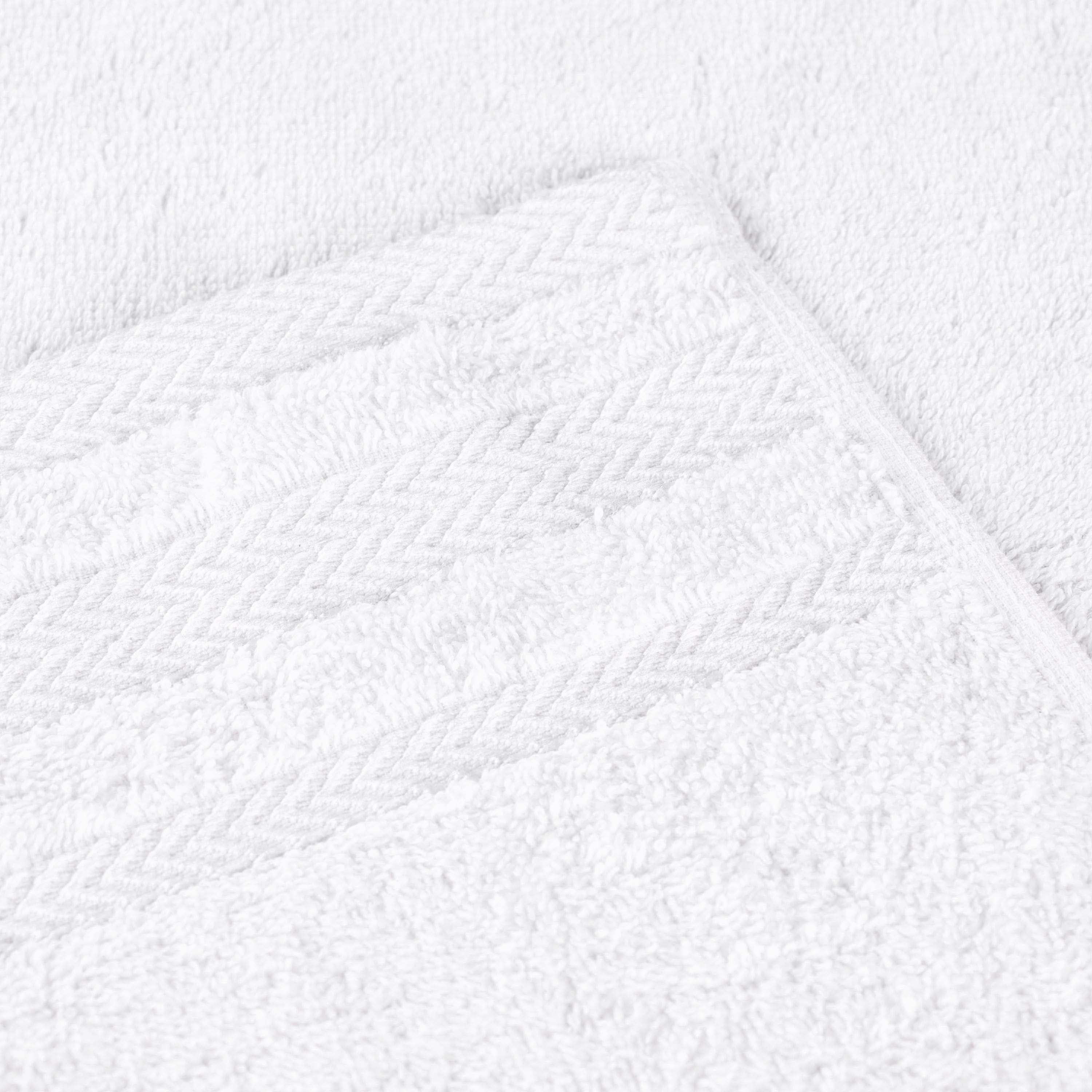 Superior Hays 2 Piece Cotton Plush Bath Towel , Ultra Soft Absobent Towels, White
