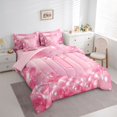 thumbnail image 3 of Feelyou Bowknot Initial T Twin Bedding Sets 7pcs, Glitter Diamond Stars Comforter Set, 3 of 8