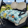 thumbnail image 3 of Xixirimido Quilted Golf Cart Seat Blanket Universal Heavy Duty Golf Cart Seat Cover Towel for EZGO Yamaha Club Car & More 2-Seater Carts Foldable Seat Covers, Sea Turtle Corals Starfish, 3 of 8