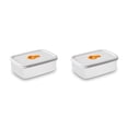 thumbnail image 4 of ZheElen Fridge Organizer Plastic Bins with Lid Microwave Safe Box Clear Leftover Container Sustainable Preservation holder 310L 2Set, 4 of 6