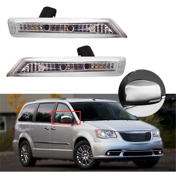 LED Door Mirror Turn Signal Light Driver & Passenger Right Side 68052078AA 68052079AA Fit for Chrysler Town & Country 2008-2016, Dodge Grand Caravan 2008-2018
