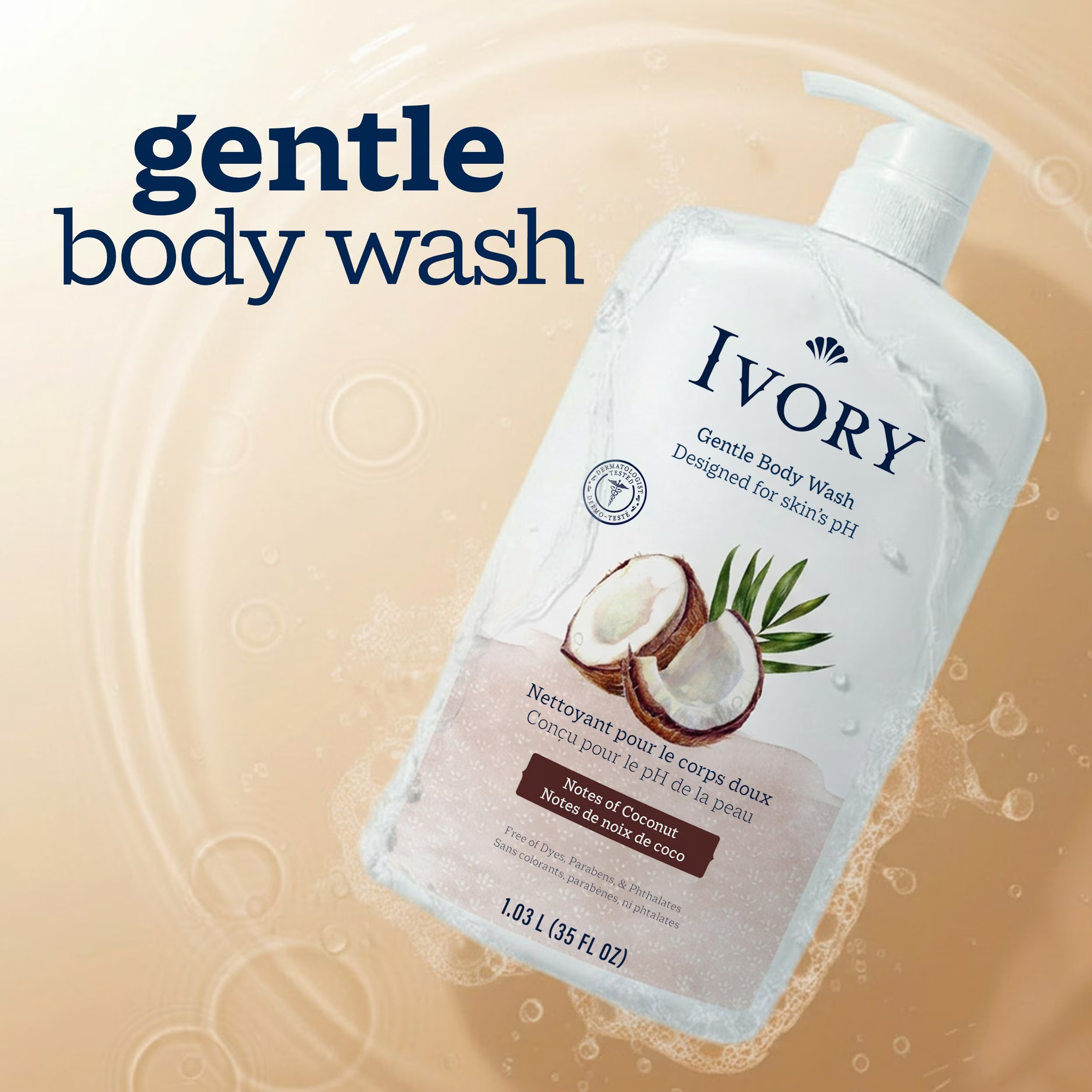 Ivory Mild and Gentle Body Wash Coconut Scent photo 2