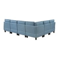 thumbnail image 6 of Lexicon Garren Textured 6-Piece Sectional with Storage in Blue, 6 of 8