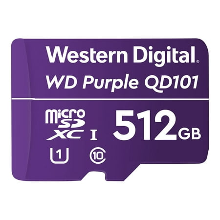 UPC: 0718037874968 | WD Purple SC QD101 WDD512G1P0C – Flash memory card – 512 GB – UHS-I U1 / Class10 – microSDXC UHS-I – purple