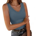 thumbnail image 4 of Axiiglly Ribbed Tank Tops for Women V Neck Sleeveless Knit Casual Basic Slim Tanks, S-5XL, 4 of 6