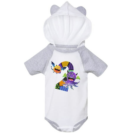 

Inktastic Fun Monsters Second Birthday Gift Baby Boy or Baby Girl Bodysuit