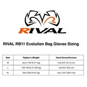 RIVAL Boxing RB11 Evolution Hook and Loop Bag Gloves - XL - Blue