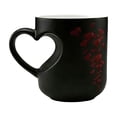 thumbnail image 3 of Taza que cambia de color – Corazones rojos que revelan calor, Regalo de San Valentín para parejas, Sorpresa romántica, Asa en forma de corazón, Cerámica negra mate, taza de café de 11oz, 3 of 9