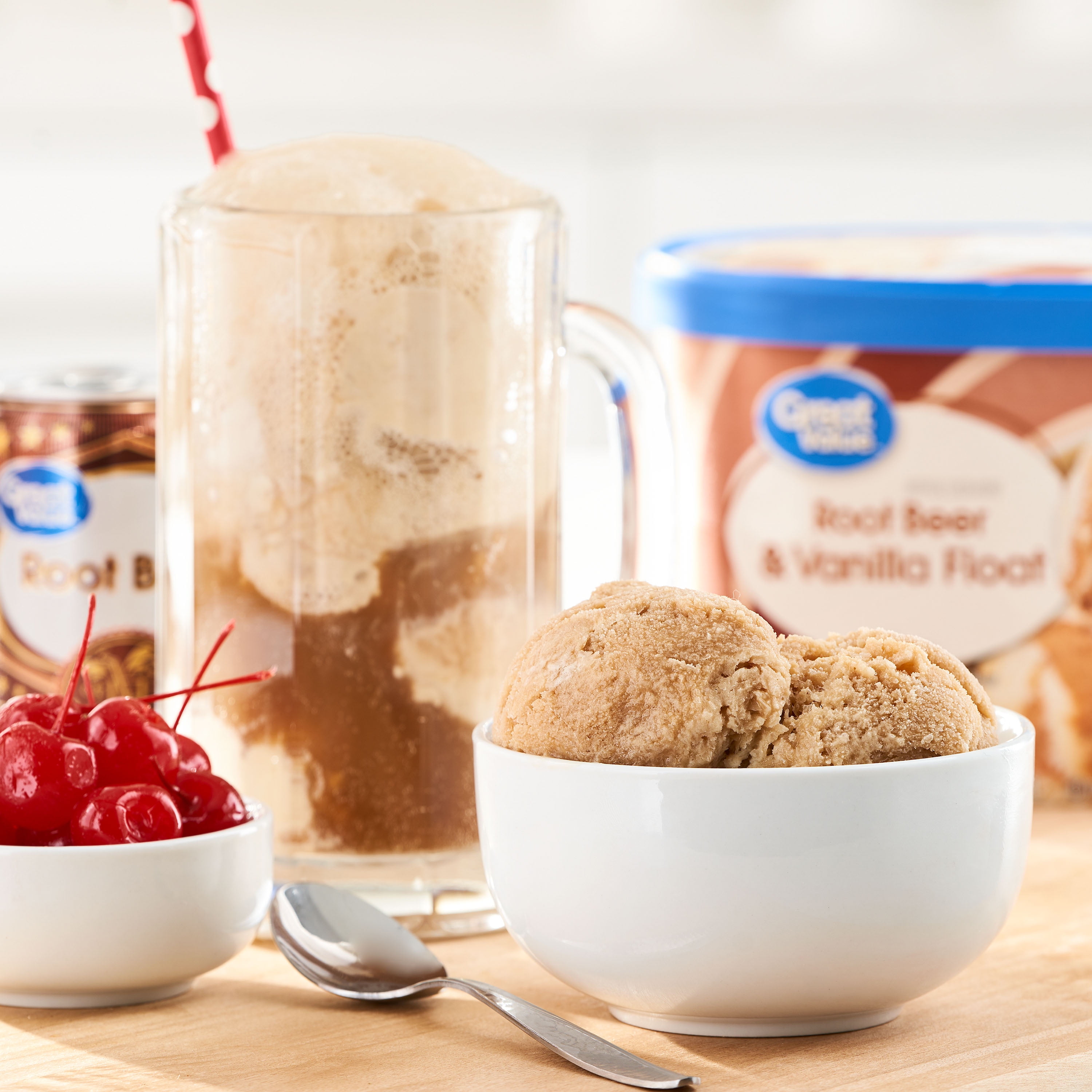 Great Value Root Beer and Vanilla Float Ice Cream, 48 fl oz