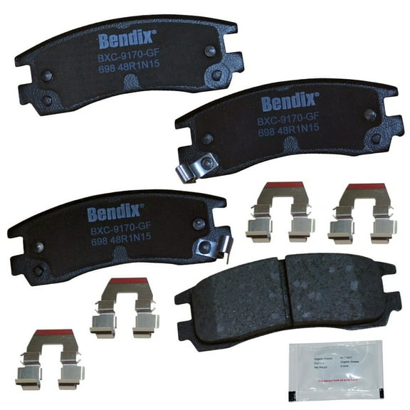 Bendix CFC698 Premium Copper Free Ceramic Brake Pad Fits select: 2000-2010 CHEVROLET IMPALA, 1997-2005 BUICK CENTURY