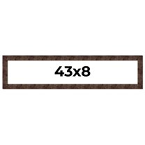 43x8 Frame Brown Burl Real Wood Picture Frame Width 1.625 Inches | Interior Frame Depth 0.5 Inches