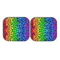 thumbnail image 3 of Uemuo Multicolored Butterflies Printed 2 PCS Car Windshield Sun Shade, Auto Sun Heat and UV Rays Blocker, Foldable Automotive Front Window Sunshade Protector, 3 of 7