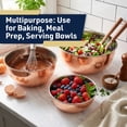 thumbnail image 4 of Kings County Tools Copper Mixing Bowls - 3 Piece Stainless Steel Nesting Bowl Set (Copper), 4 of 8