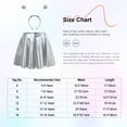 thumbnail image 5 of iiniim Kids Girls Halloween Cosplay Outfits Metallic Shiny High Waist Skirt with Hair Hoop Set Rose Red 10, 5 of 7