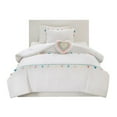 thumbnail image 2 of Pemberly Row Tassel Comforter Set with Heart Shaped Throw Pillow in White, 2 of 10