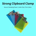 thumbnail image 2 of 5 Pack Mini Clipboards with Strong Stainless Steel Clips, 10x15 cm (4x6 Inch) – Transparent Plastic Pocket Notepads, Rounded Edges, Retractable Hanging Hook for Office, School, Classroom, 2 of 5