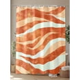 thumbnail image 4 of Shower Curtain Orange Stripe Bathroom Curtains with Hooks, Waterproof Fabric Modern Abstract Lines Bath Shower Curtains Set for Bathroom Bathtubs Decor 36x72 Inch, 4 of 8