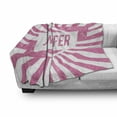 thumbnail image 3 of Jennifer Soft Flannel Fleece Throw Blanket, Most Popular Names for Newborn American Girls in Retro Design, Cozy Plush for Indoor and Outdoor Use, 50" x 60", Pale Pink and White, by Ambesonne, 3 of 6