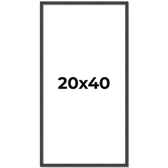 20x40 Rustic Brown Real Wood Picture Frame Width 0.75 inches | Interior Frame Depth 0.5 inches |