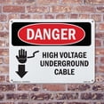 thumbnail image 5 of High Voltage Underground Cable OSHA Danger Rigid Plastic Sign 24 Inch x 18 Inch - 10 Pack, 5 of 8