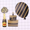 thumbnail image 5 of KAKOWELY 35pcs Birthday Photo Prop Set Creative Decor Prop Set for Party Festival Birthday (40 Years Old Pattern),5.63"X6.69"X0.12", 5 of 5