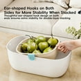 thumbnail image 7 of Double Layer Pistachio Bowl with Shell Storage and Holder, Pistachio Dish Hides Shells, Durable Snack Bowl, Double Layer Colander & Bowl for Fruits & Vegetables, 8.46x4.84X3.15inch, 7 of 7
