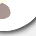 thumbnail image 3 of Designart 'Abstract Minimal Shapes Under Flowers I' Modern Circle Metal Wall Art 11x11 - Disc of 11, 3 of 5