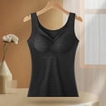 thumbnail image 2 of Womens Blouses Women's Underwire One Smooth U Light T Shirt Convertible Bra Womens Camisole Shelf Bra Lace Top Layering Tops Loose Fit Women Top Lace Camisole for Women plus Lunch Lady Long Black 3XL, 2 of 7