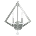 thumbnail image 1 of Livex Lighting 50662-91 Casual Transitional 2-Light Brushed Nickel Wall Sconce, 1 of 2