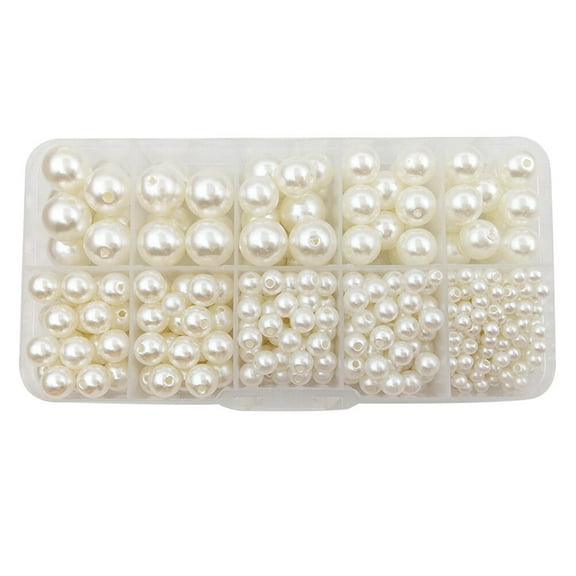UPGRATOR DIY Pearl Beads Jewelry Making Kit White 440 Pieces Design