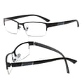 thumbnail image 4 of Blue Light Blocking Glasses for Men,Stylish Half Frame Metal Computer/Gaming/TV/Phone Readers,Lightweight Spring Hinge Eyeglasses Anti Eyestrain/Glare/UV, 4 of 8