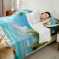 thumbnail image 4 of Manfei Beach Seashell Starfish Palm Tree Full Size Sheets for Kids Boys and Girls, Marine Life Print Bed Sheets 4-Piece, 1 Flat Sheet, 1 Fitted Sheet and 2 Pillowcases, 4 of 6
