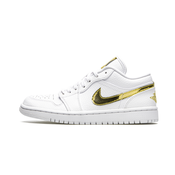 Jordan WOMENS AIR JORDAN 1 LO SE WMNS "White Metallic Gold" CZ4776 100 from Stadium Goods