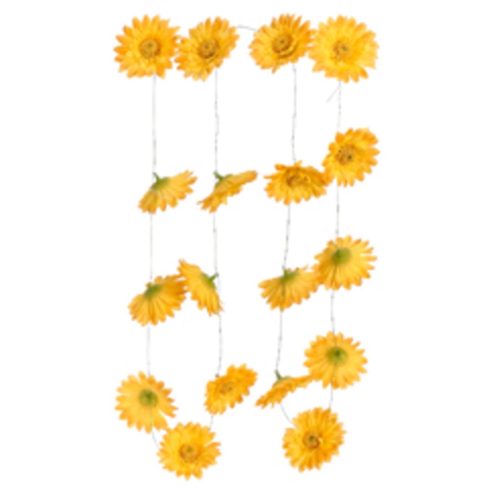 Club Pack of 12 Artificial Yellow Gerbera Daisy Silk Flower Garlands 6