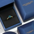 thumbnail image 5 of Gem Stone King 14K Yellow Gold London Blue Topaz and Lab Grown Diamond Engagement Ring for Women | 1.86 Cttw | Round 7MM | Gemstone November Birthstone | Size 7, 5 of 6