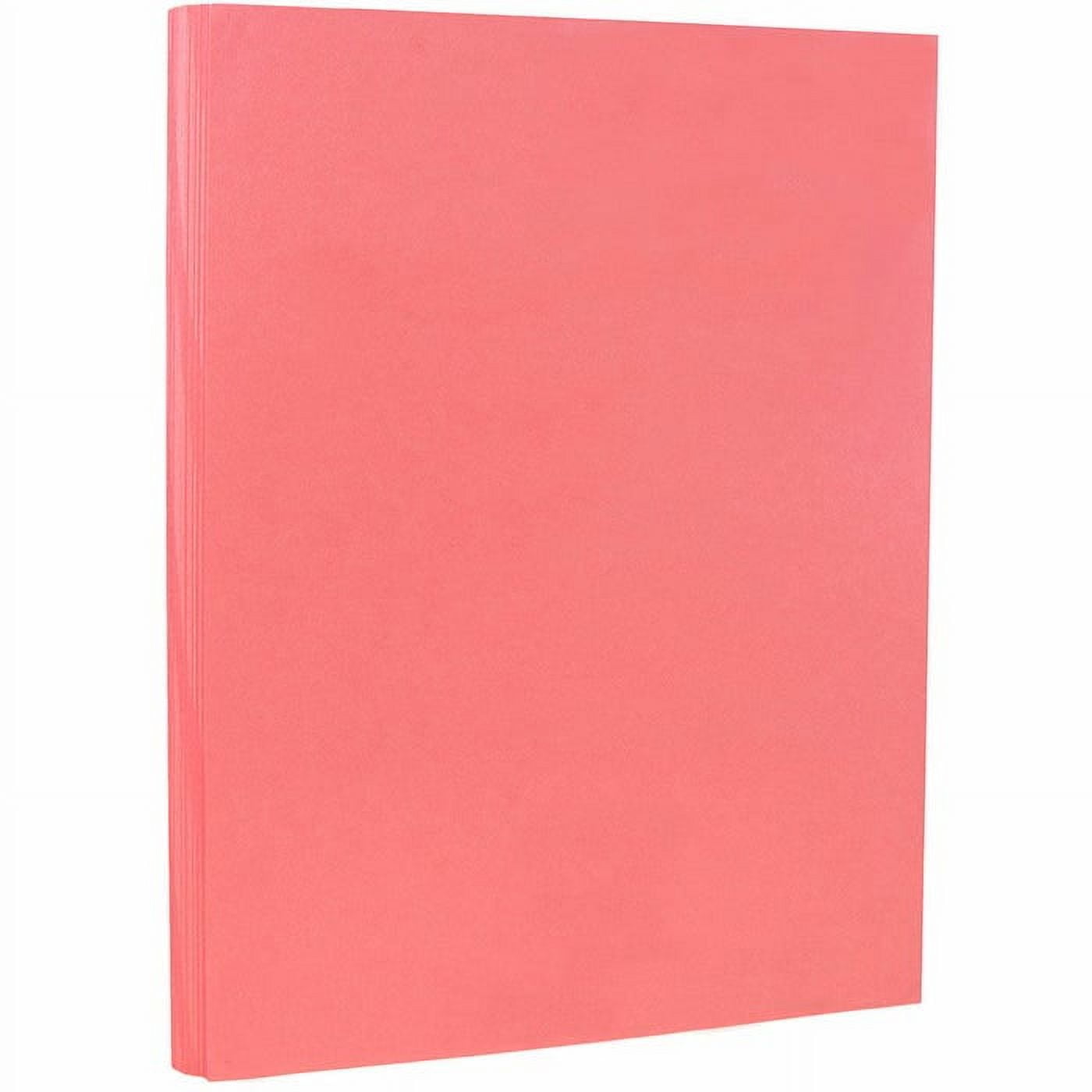 JAM Paper Vellum Bristol, 8 1/2 x 11, Cherry Red, 67lb, 100 per Pack