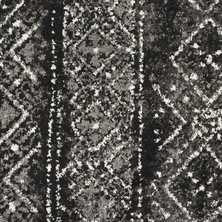 Photo 1 of 2'6"x10' Runner Rilynn Rug Black/Silver - Safavieh
