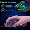 thumbnail image 5 of TSV RGB Gaming Mouse Wired Programmable Ergonomic USB Mice with 4 Level DPI, Multi-color Backlit, 6 Buttons for Laptop PC Computer, High Precision PC Gaming Mice for Desktop/Windows/Mac, Gamer, 5 of 9