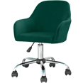 thumbnail image 1 of N/A Velvet Swivel Armrest Curved Back, Home Office Desk Chair Covers, Stretch Wingback Dining Chair Cover Protector, for Vanity Living Room,E,1pack, 1 of 7