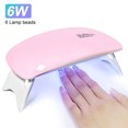 thumbnail image 2 of 6W Mini Nail Dryer Machine Portable 6 LED UV Manicure Lamp Home Use Nail Lamp For Drying Polish Varnish With USB Cable, 2 of 5
