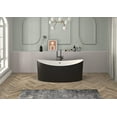 thumbnail image 6 of HEATGENE 68.5 Inches Acrylic Freestanding Bathtub Oval Modern Bathtub Contemporary Soaking Tub Easy to Install UPC Certified Drain & Overflow Assembly Included, Black, 6 of 6