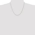 thumbnail image 2 of Real 14kt White Gold 1.2mm Parisian Wheat Chain; 20 inch; Lobster Clasp; for Adults and Teens; for Women and Men, 2 of 5