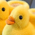 thumbnail image 3 of Cartoon Little Yellow Duck Cotton House Slippers for Boys Girls Warm Plush Indoor Outdoor Platform Non Slip Slippers Yellow Size 6 Toddler, 3 of 6