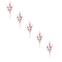 XJGHHSY Valentine’s Day Gifts, Valentines Day Decorations,1 Pcs Artificial Berry Flower Stems Red Heart Shaped Berry Picks for Valentine’s Day, Propose, Wedding, Home Decor,Red